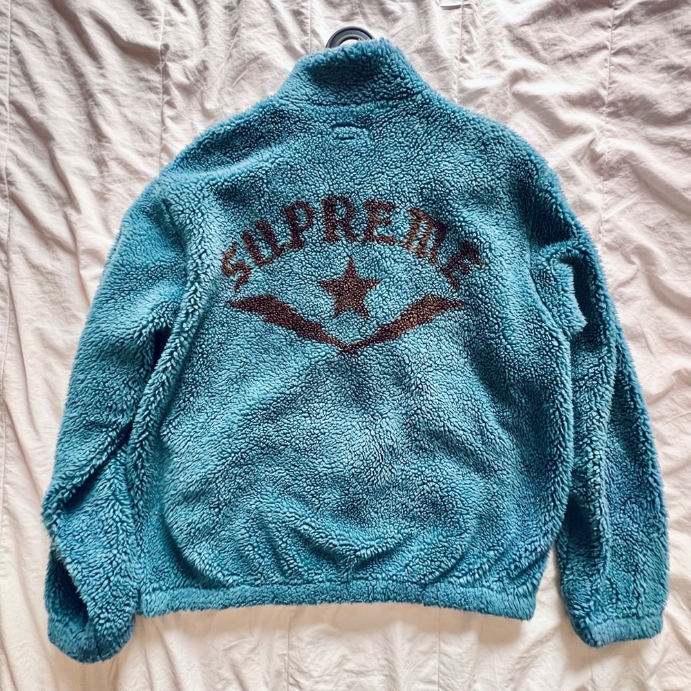 Supreme Star Fleece Teal Jacket